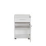 Hanah Home Kmd-511-Bb-1 Mesilla de Noche Blanca 40x57x39cm con Cajón para Dormitorio Elegante y Sereno